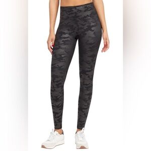 Spanx Faux Leather Camo Leggings